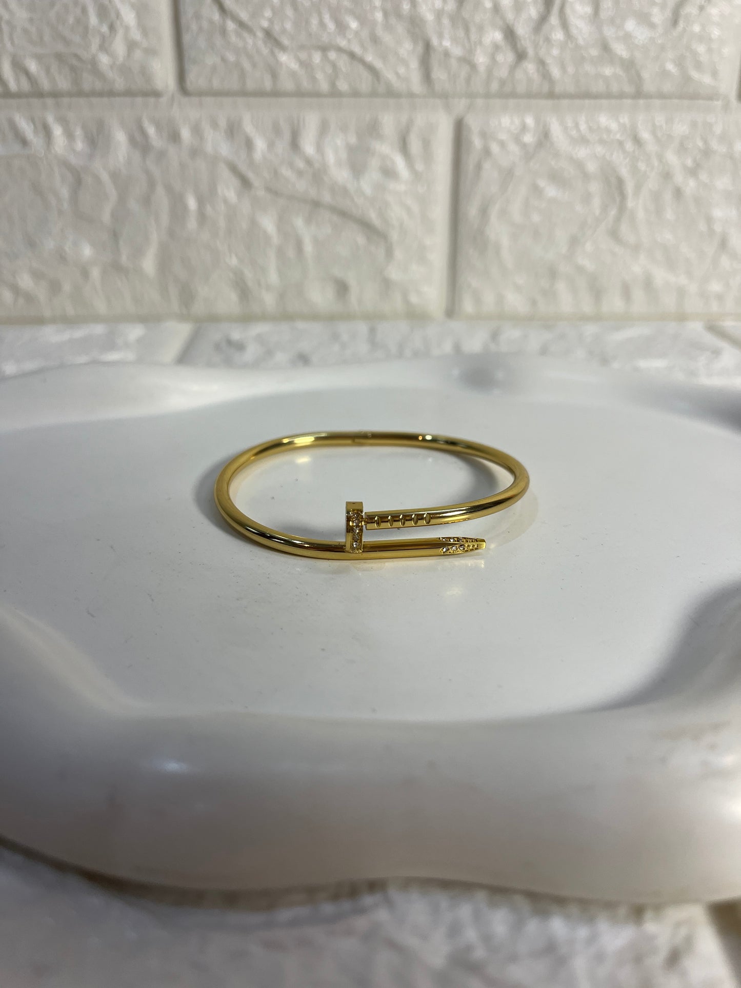 Diamond Nail Cuff Bracelet
