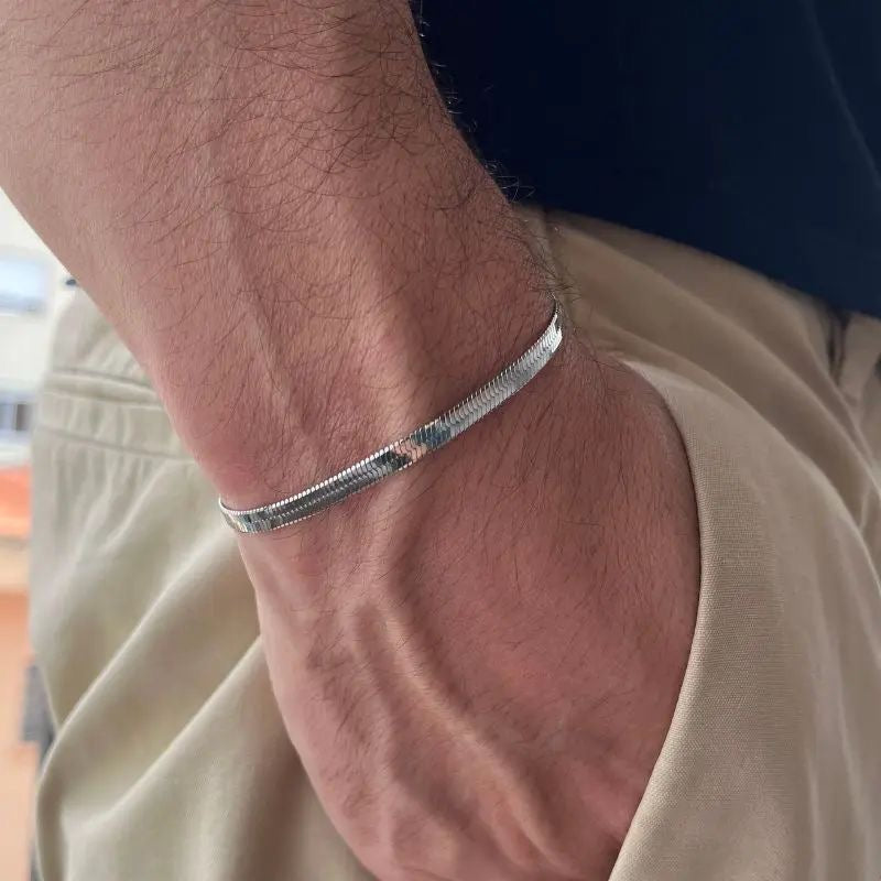 Snake Chain Bracelet- Silver