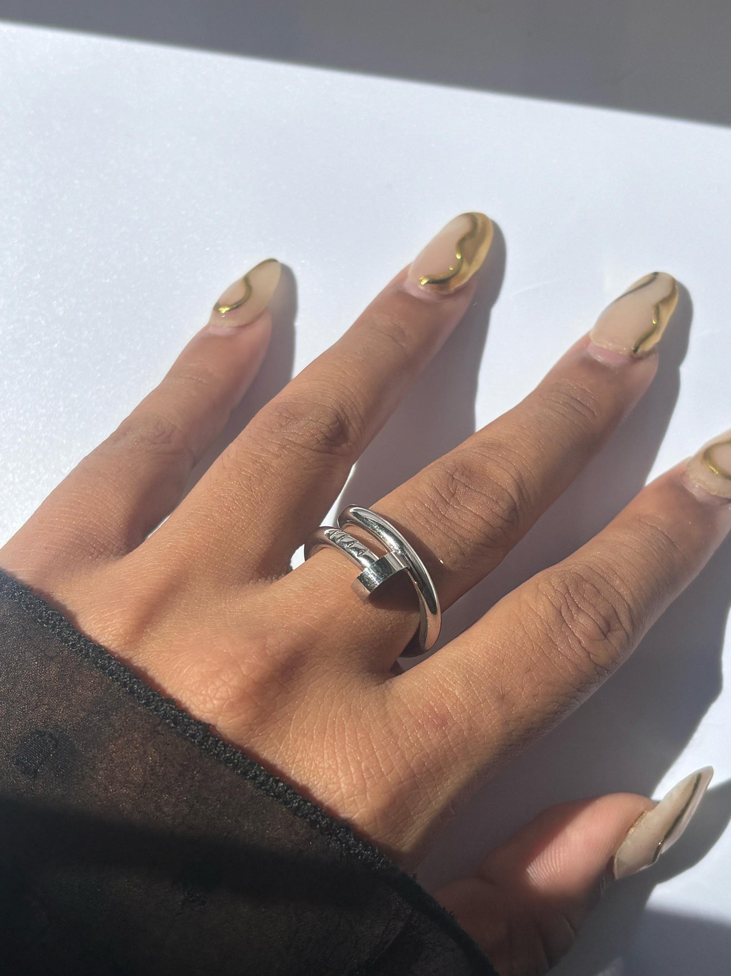 Nail It Silver Minimalist Ring