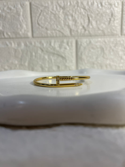 Diamond Nail Cuff Bracelet